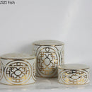 DecorBites™ Gold Geometric Storage Jar Set