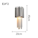 DecorBites™ Crystal Golden LED Wall Sconce Stainless Steel Postmodern Art Deco Wall Light