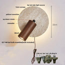 DecorBites™ Copper LED Wall Lamp: Modern Nordic Style Mirror Light with Travertine Switch