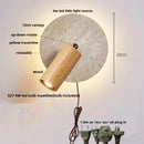 DecorBites™ Copper LED Wall Lamp: Modern Nordic Style Mirror Light with Travertine Switch