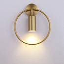 DecorBites™ Adjustable LED Brass Gold Ring Wall Sconce Light for Home Hotel Bar