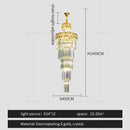 DecorBites™ Light Luxury Crystal Chandelier for Elegant Villa Living Room & Hotel Lobby