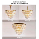 DecorBites™ Gold LED Crystal Ceiling Light for Modern Living Room, Luxury Home Decor