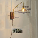 Modern brass and copper ceramic led wall lamps for bedroom