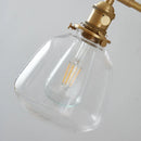 DecorBites™ Clear Glass LED Wall Sconce, Modern Rotating Bedside Lamp with Pull Chain & Copper Socket