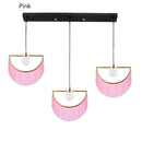 DecorBites™ Coloured Tassel Glass Ball Pendant Light for Boho Minimalist Style Bedroom & Restaurant