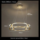 DecorBites™ Adara Luxury LED Chandelier: Modern Ring Light for Home Interior Decoration