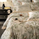 DecorBites™ Egyptian Cotton Print Bedding Set: King Queen Sheet Pillowcase Duvet Cover