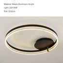 DecorBites™ Acrylic Round Ring Ceiling Light LED Chandelier Modern Minimalism for Living Room and Kitchen