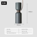 Modern minimalist black & off-white led pendant light for bedroom