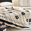 DecorBites™ Double-Layer Jacquard Lamb Wool Blanket - Cozy Sofa Throw for Winter Home Comfort