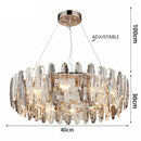 DecorBites™ LED Leaf Chandelier: Modern Living Room Decor Lighting for Duplex Rotating Stairs