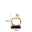DecorBites™ Fruit Shaped Metal Crafts Apple/pear Hollow Out Sculpture Modern Home Decor
