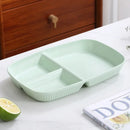 DecorBites™ Divided Dish Diet Plate with 3 Compartments, Microwave Safe Dinnerware for Adults