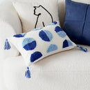 DecorBites™ Luxe Blue Tufted Pillowcase Embroidered Decor for Home Sofa 45x45cm 30x50cm