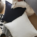 DecorBites™ Linen Pillow Cover 45x45cm Plain Fringed for Home Sofa Bed Decoration