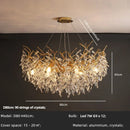 DecorBites™ Crystal Branch Chandelier LED Pendant Lamps Elegant Villa Living Room Gold Decor