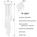 DecorBites™ Crystal Luxury Ceiling Chandelier Staircase Pendant Light for Home Decor