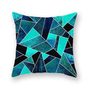 DecorBites™ Geometric Leaf Flower Pillowcase Teal Blue Sofa Car Home Decor Throw Cover