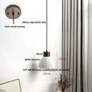 DecorBites™ Ceramic Wood Pendant Lamp LED Hanging Light Fixture for Modern Home Decor