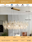 DecorBites™ Glass Dining Room Chandelier: Retro French Style for Living & Master Bedroom