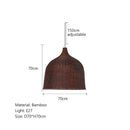 DecorBites™ Bamboo Weaving LED Pendant Lights for Home Decor and Dining Room