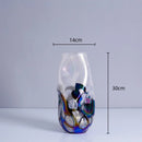 DecorBites™ Gradient Glass Vase for Home Decor and Floral Arrangements