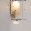 DecorBites™ Copper LED Wall Lamp: Modern Nordic Style Mirror Light with Travertine Switch