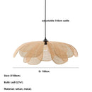 DecorBites™ Japanese Wicker Petal Chandelier for Tea House Dining, Parlor, Restaurant