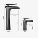 DecorBites™ Grey Waterfall Brass Basin Faucet - Hot Cold Mixer Tap for Bathroom Sink