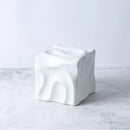 DecorBites™ Gold Ceramic Geometric Irregular Fold Pattern Decorative Figurine