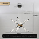 DecorBites™ Gold LED Ceiling Chandelier for Living Room Bedroom Kitchen - Dimmable Pendant Light