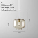 DecorBites™ Industrial Retro LED Glass Pendant Light Chandelier for Kitchen Restaurant