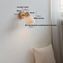 DecorBites™ Ceramic Wood Wall Light Fixture, Modern Nordic LED Sconce Bedside Lamp