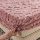 DecorBites™ Cozy Tafu Fleece Queen Bed Sheet with Elastic Band