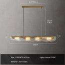 DecorBites™ Art Glass Dining Table Chandelier: Modern Luxury LED Hanging Light Fixtures