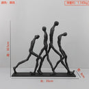 DecorBites™ Iron Man Abstract Sculpture Black Metal Figurine Decor for Room Aesthetics