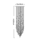 DecorBites™ Crystal Chandelier: Modern Staircase & Lobby LED Lighting for Luxury Décor