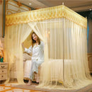 DecorBites™ Lace Pleated Bed Net Canopy for Queen Size Double Bed