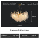 DecorBites™ Crystal LED Chandelier: Elegant Nordic Branch Design for Living Room, Hotel, Dining Area