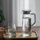 DecorBites™ Gray Amber Water Pitcher with Handle: Large-capacity Heat-resistant Tea Pot & Juice Jug
