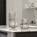 DecorBites™ Clear Glass Cross Flower Vase - Home Decor & Terrarium Display