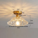 DecorBites™ Glass Copper LED Ceiling Light - Simple Art Decorative Chandelier