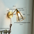 DecorBites™ Clear Glass LED Wall Lights Pull Chain Switch Modern Bedside Lamp