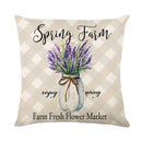 DecorBites™ Lavender Flower Linen Pillowcase for Sofa Car, Living Room Decor, Throw Pillow Case