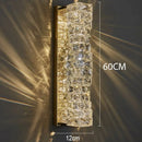 DecorBites™ Gold Chrome Crystal Wall Sconce LED Lamp for Living Room Bedroom TV Background Lighting