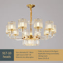 DecorBites™ Crystal Glass Pendant Lamp: Modern European Luxury for Living, Dining, Bedroom