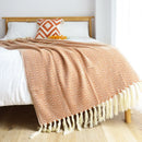 DecorBites™ Geometric Knitted Blanket - Soft and Cozy Classic Decor for Home and Hotel Use