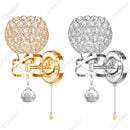 DecorBites™ Crystal Wall Light: Elegant Bedroom Bedside Lamp E27 Sconce, European Design
