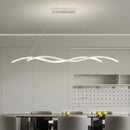 Modern wavy black & white led pendant lights for dining room